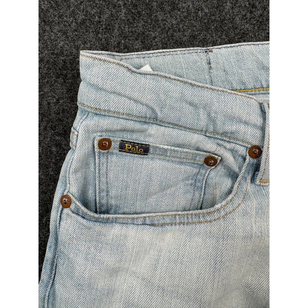 Polo Ralph Lauren Mens Light Wash Straight Leg Stretch Jeans 31x30 Fits 32x30 - Picture 11 of 12